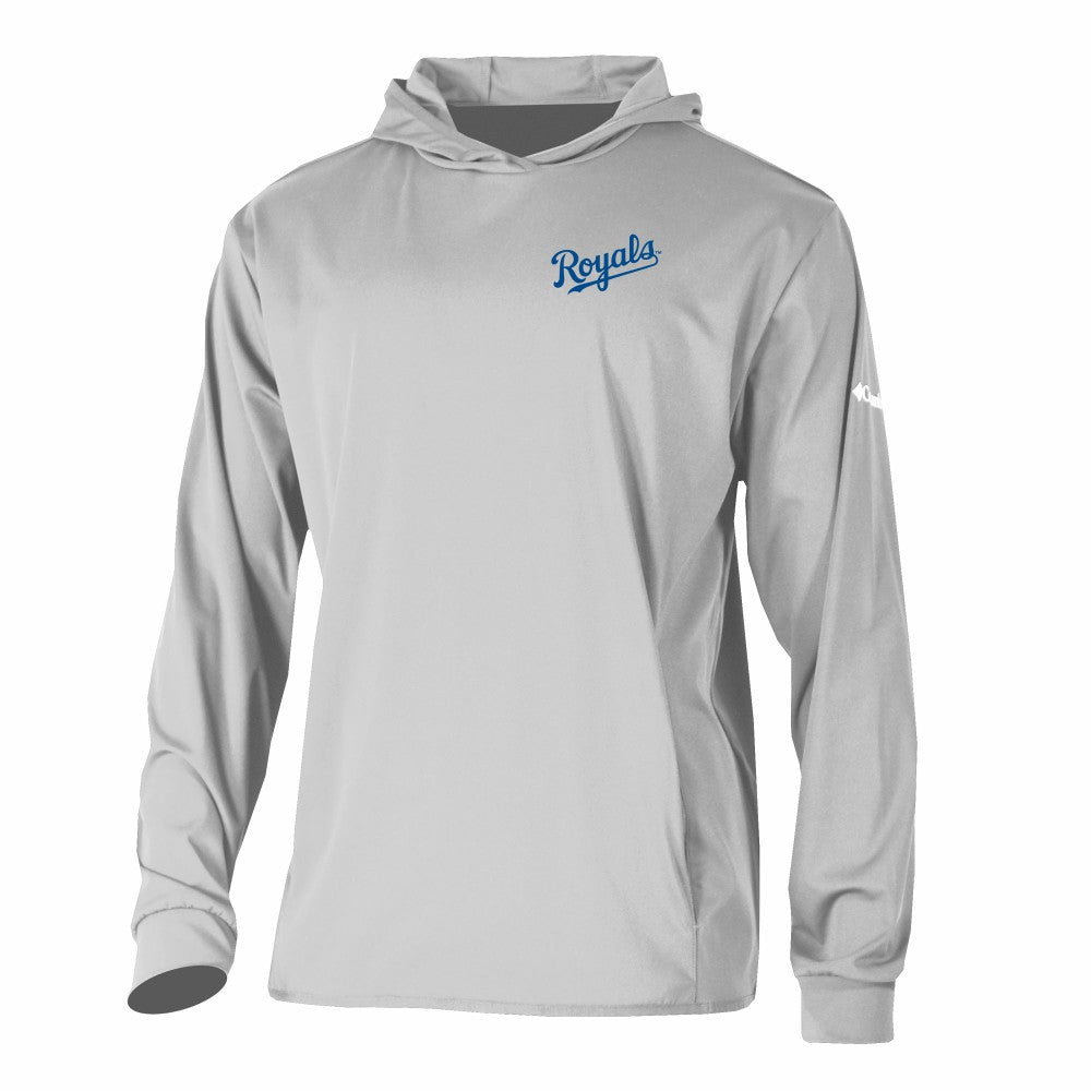 Gray Kansas City Royals Columbia Long Drive Pullover Hoodie
