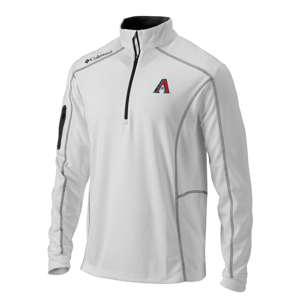 White Arizona Diamondbacks Columbia Omni-Wick Shotgun Quarter-Zip Pullover