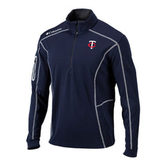 Navy Minnesota Twins Columbia Omni-Wick Shotgun Quarter-Zip Pullover