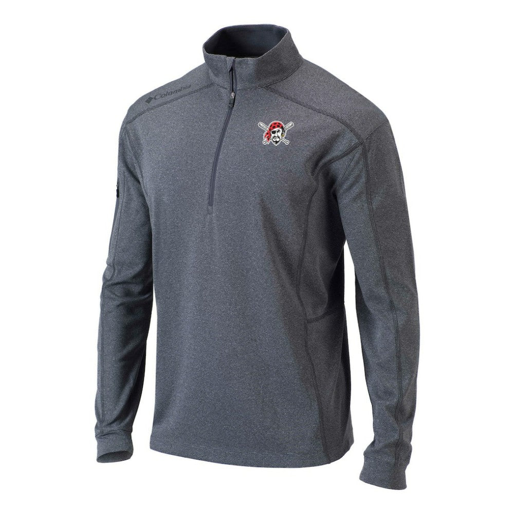 Gray Pittsburgh Pirates Columbia Omni-Wick Shotgun Quarter-Zip Pullover
