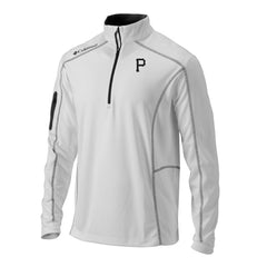 White Pittsburgh Pirates Columbia Omni-Wick Shotgun Quarter-Zip Pullover