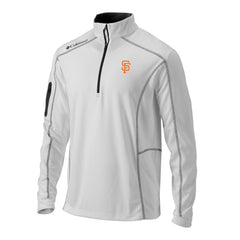 White San Francisco Giants Columbia Omni-Wick Shotgun Quarter-Zip Pullover