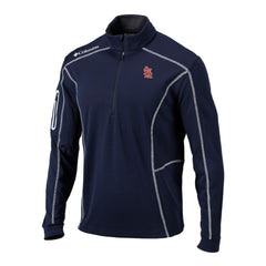 Navy St. Louis Cardinals Columbia Omni-Wick Shotgun Quarter-Zip Pullover