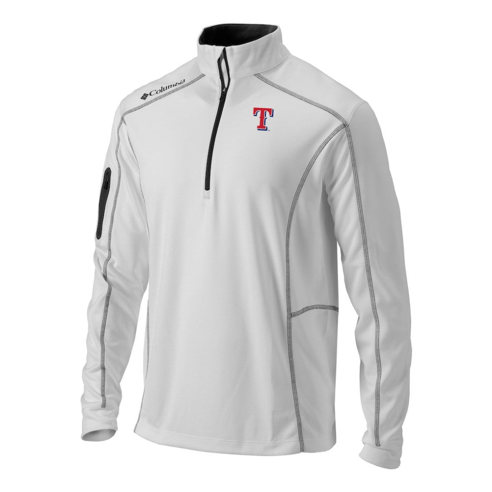 White Texas Rangers Columbia Omni-Wick Shotgun Quarter-Zip Pullover