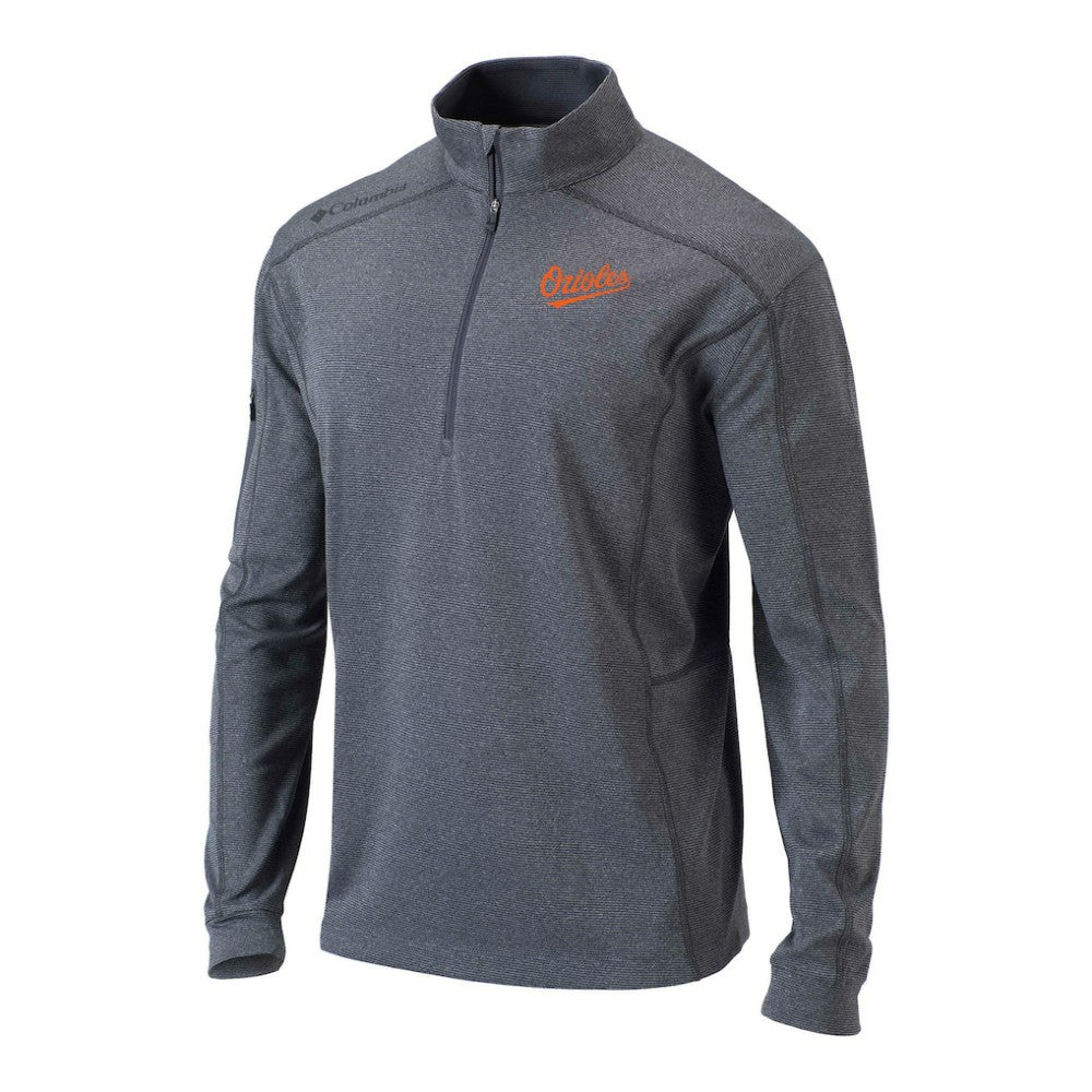 Black Baltimore Orioles Columbia Omni-Wick Shotgun Quarter-Zip Pullover