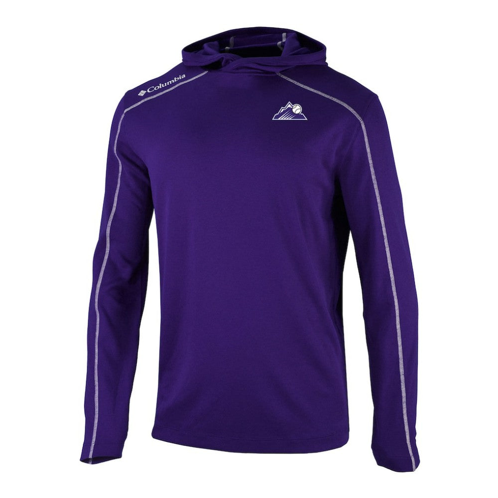 Purple Colorado Rockies Columbia Omni-Wick Shotgun Pullover Hoodie