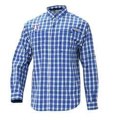 Royal Texas Rangers Columbia Super Tamiami Omni-Shade Long Sleeve Button-Down Shirt