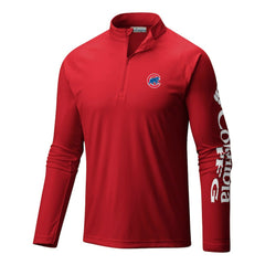 Red Chicago Cubs Columbia Terminal Tackle Omni-Wick Raglan Quarter-Zip Pullover