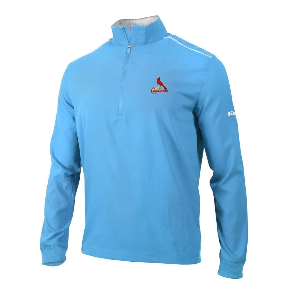 Light Blue St. Louis Cardinals Columbia Omni-Wick Bogey's Paradise Quarter-Zip Pullover
