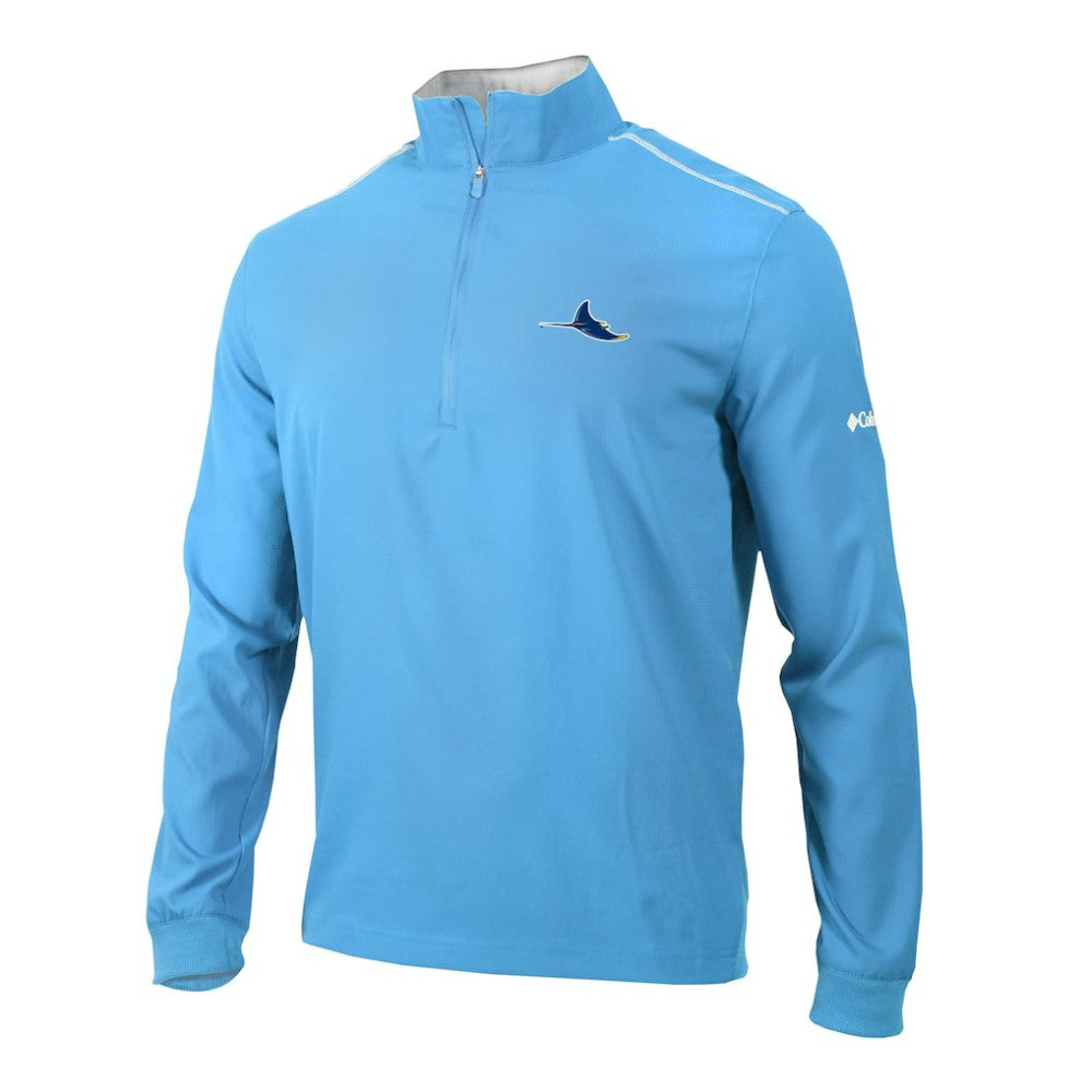 Light Blue Tampa Bay Rays Columbia Omni-Wick Bogey's Paradise Quarter-Zip Pullover