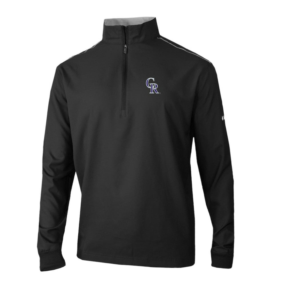 Black Colorado Rockies Columbia Omni-Wick Bogey's Paradise Quarter-Zip Pullover