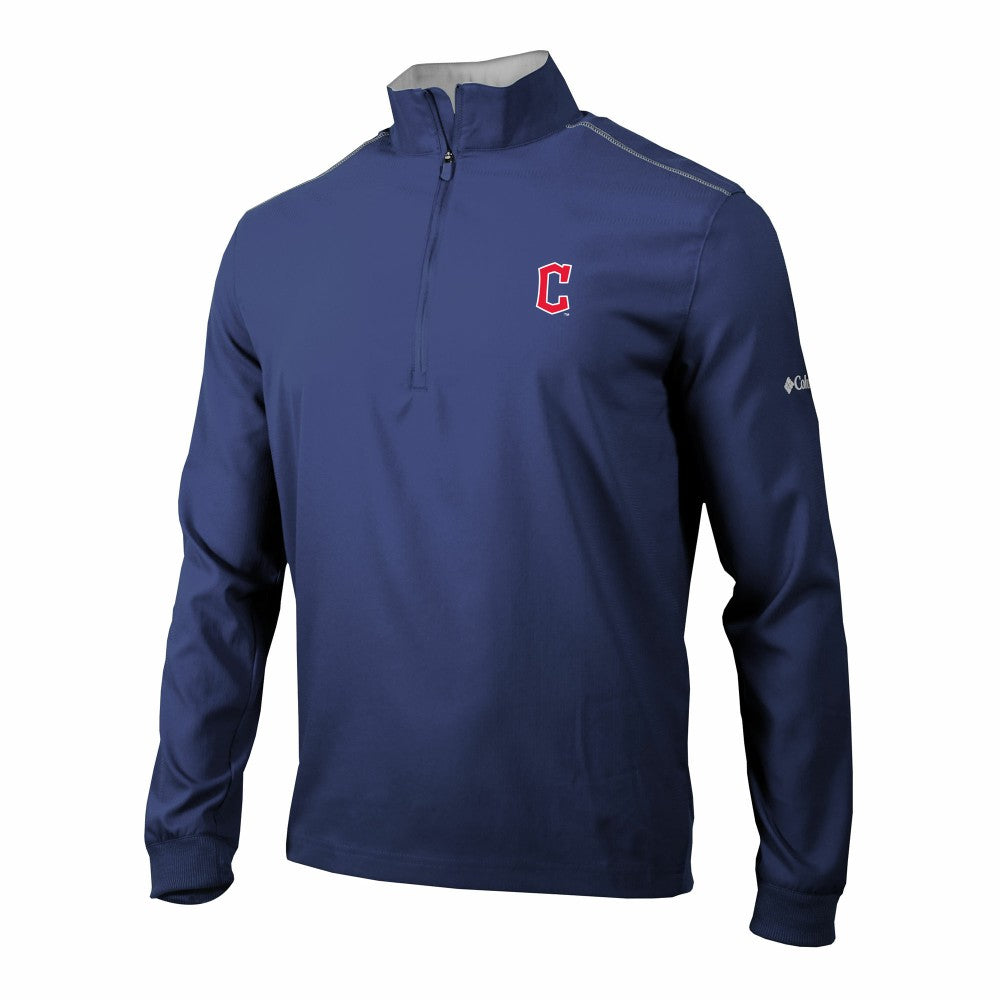 Navy Cleveland Guardians Columbia Omni-Wick Bogey's Paradise Quarter-Zip Pullover