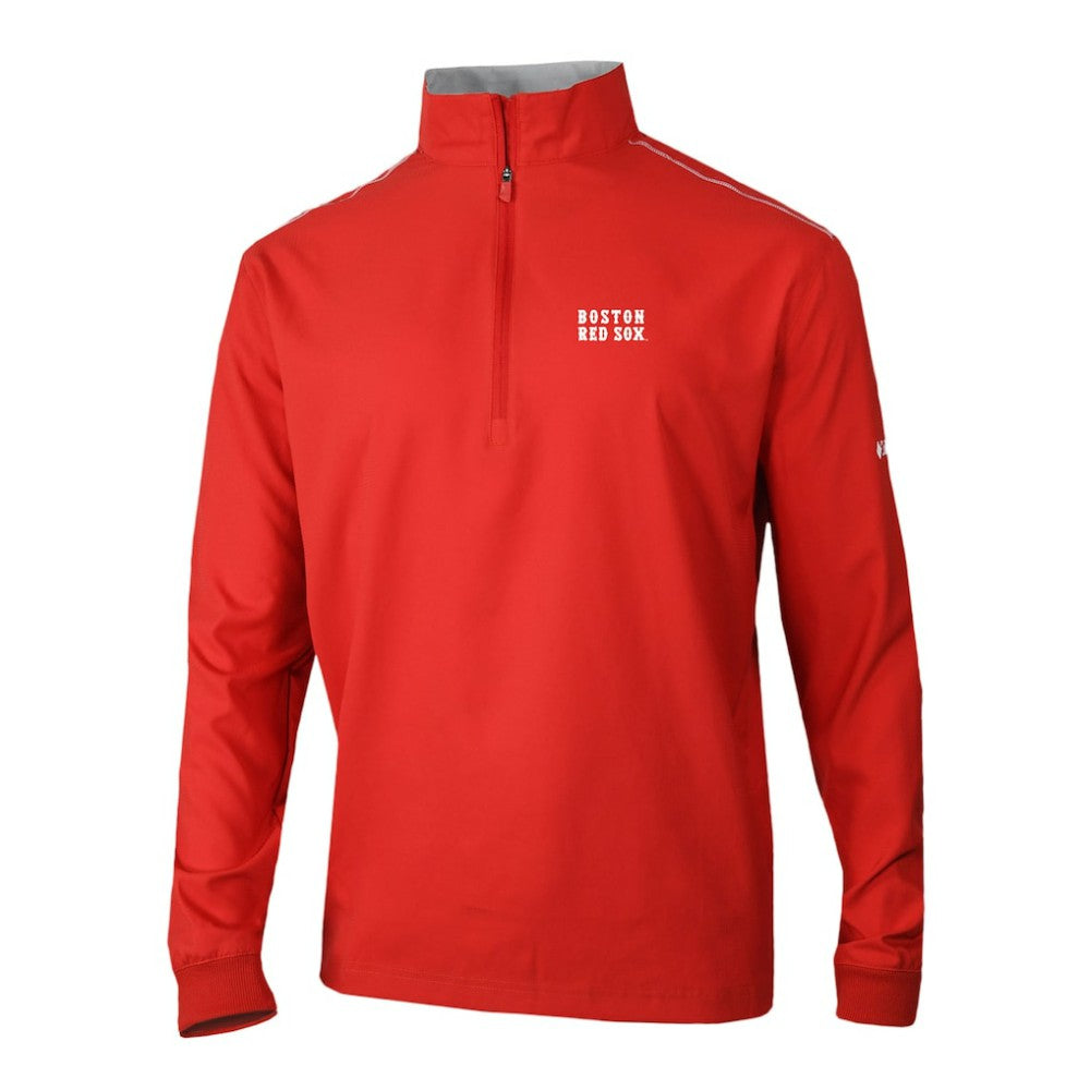 Red Boston Red Sox Columbia Omni-Wick Bogey's Paradise Quarter-Zip Pullover