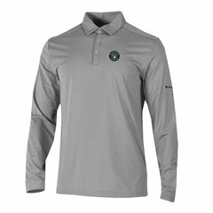 Gray Milwaukee Brewers Columbia Omni-Wick Pin High Long Sleeve Polo