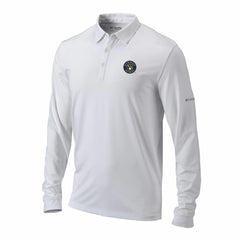 White Milwaukee Brewers Columbia Omni-Wick Pin High Long Sleeve Polo