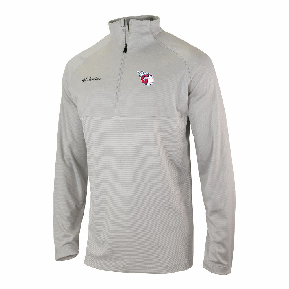 Gray Cleveland Guardians Columbia Omni-Wick Raglan Rockin' It Quarter-Zip Pullover