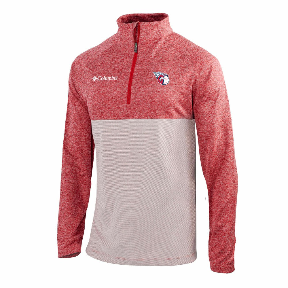 Red Cleveland Guardians Columbia Omni-Wick Raglan Rockin' It Quarter-Zip Pullover