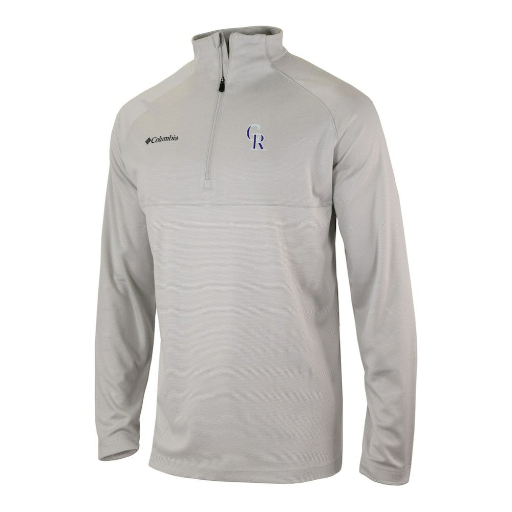 Gray Colorado Rockies Columbia Omni-Wick Raglan Rockin' It Quarter-Zip Pullover
