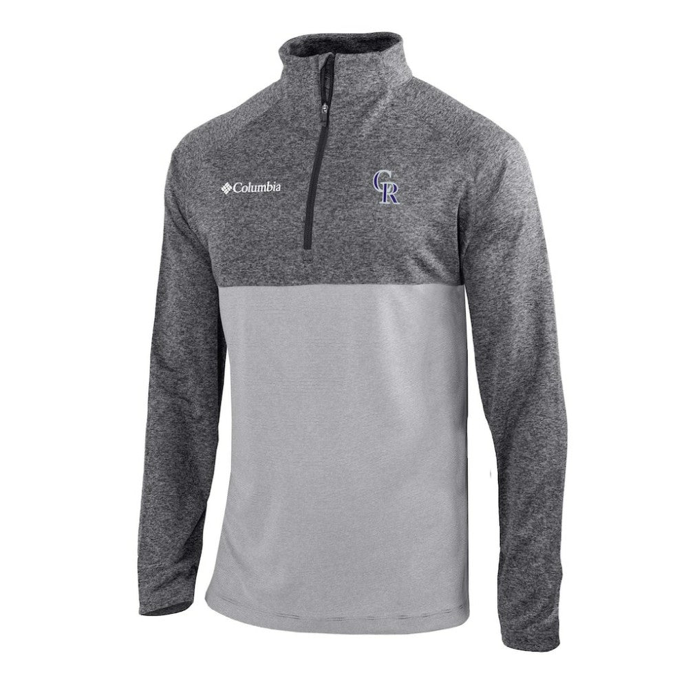 Gray Colorado Rockies Columbia Omni-Wick Raglan Rockin' It Quarter-Zip Pullover