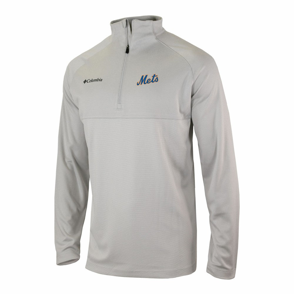 Gray New York Mets Columbia Omni-Wick Raglan Rockin' It Quarter-Zip Pullover