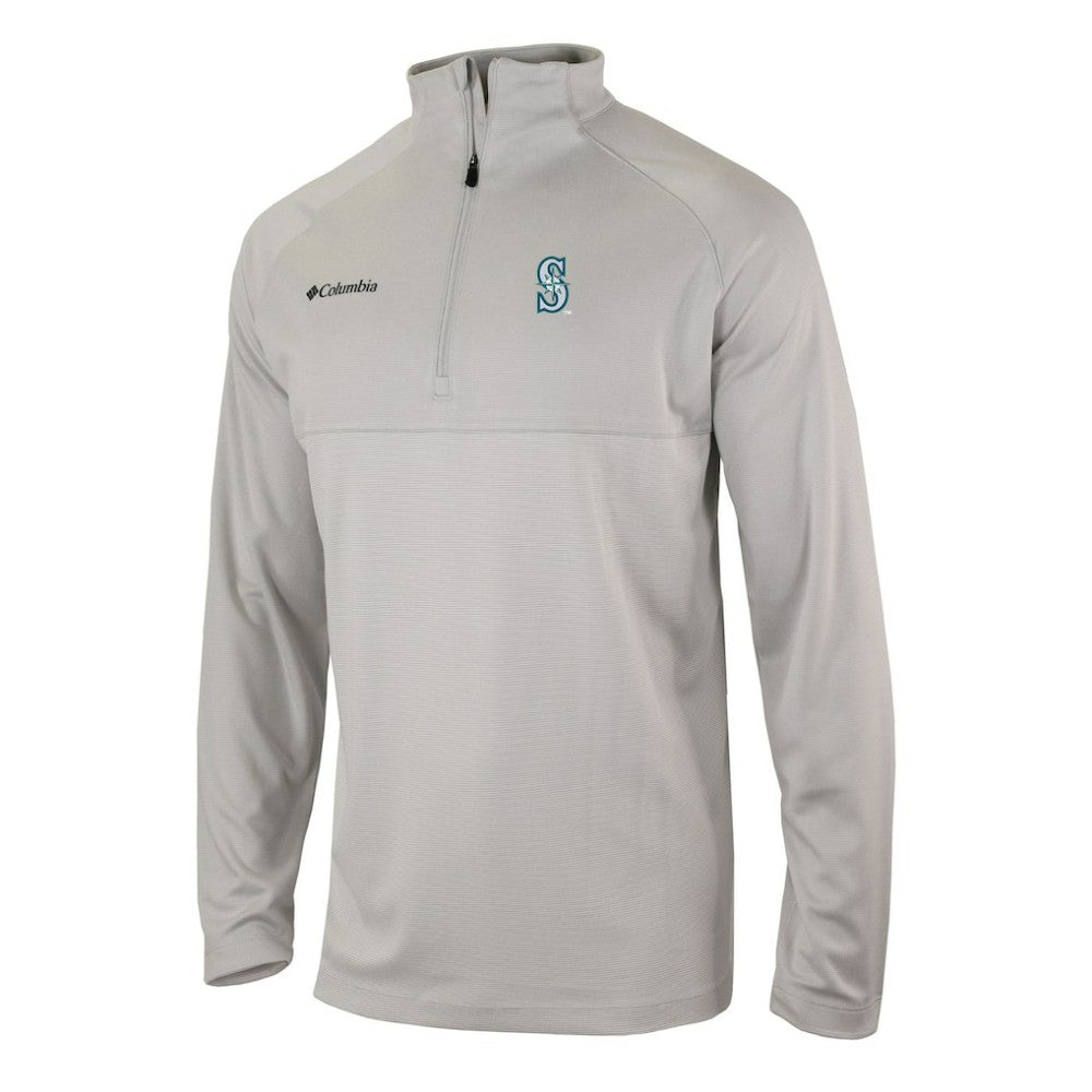 Gray Seattle Mariners Columbia Omni-Wick Raglan Rockin' It Quarter-Zip Pullover