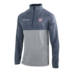 Navy Washington Nationals Columbia Omni-Wick Raglan Rockin' It Quarter-Zip Pullover