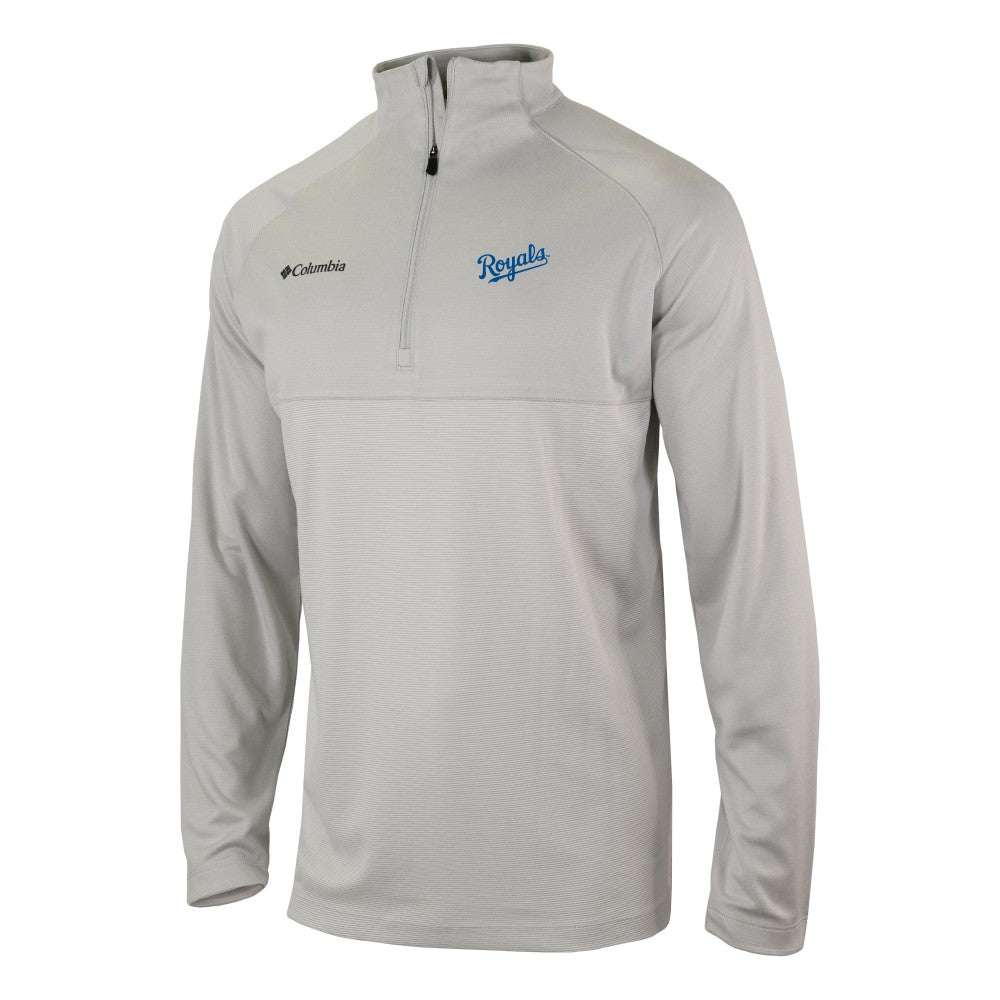 Navy Kansas City Royals Columbia Omni-Wick Raglan Rockin' It Quarter-Zip Pullover