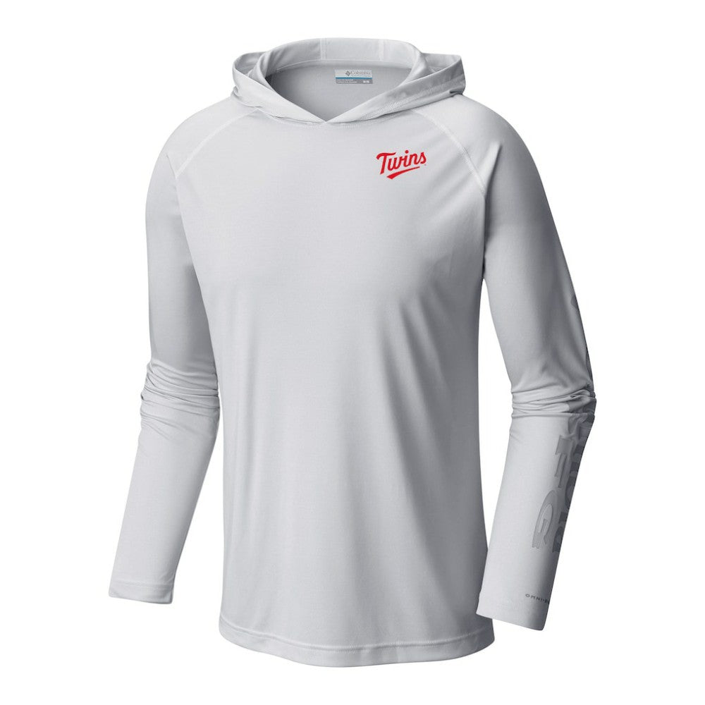 White Minnesota Twins Columbia Terminal Tackle Omni-Shade Pullover Hoodie