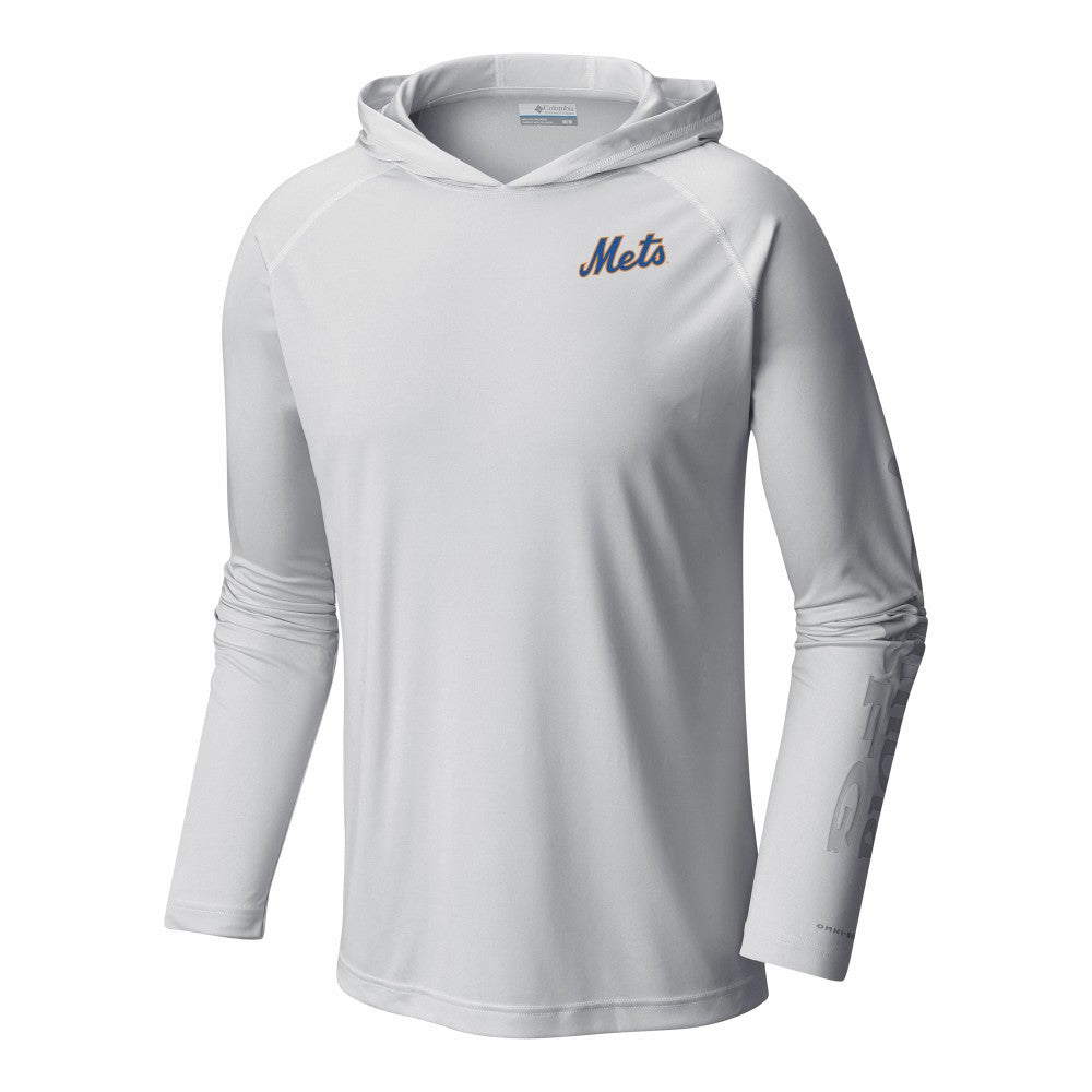 White New York Mets Columbia Terminal Tackle Omni-Shade Pullover Hoodie