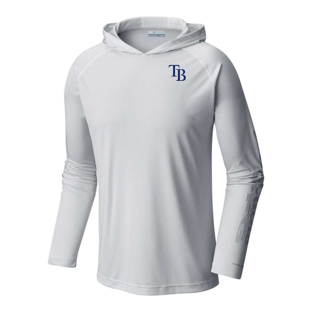 White Tampa Bay Rays Columbia Terminal Tackle Omni-Shade Pullover Hoodie