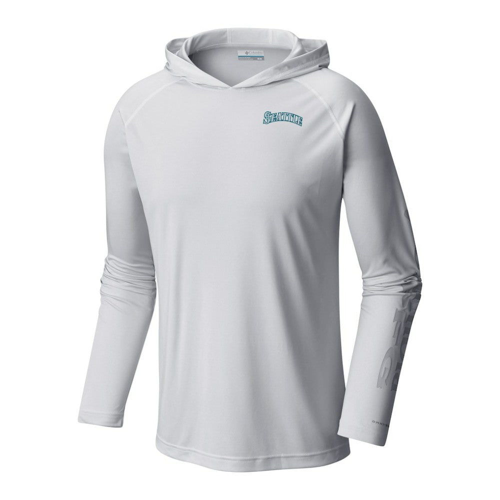 White Seattle Mariners Columbia Terminal Tackle Omni-Shade Pullover Hoodie