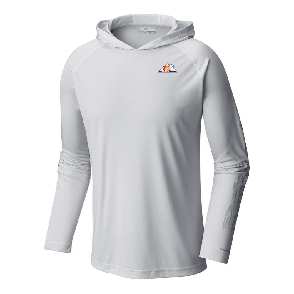 White Colorado Rockies Columbia Terminal Tackle Omni-Shade Pullover Hoodie