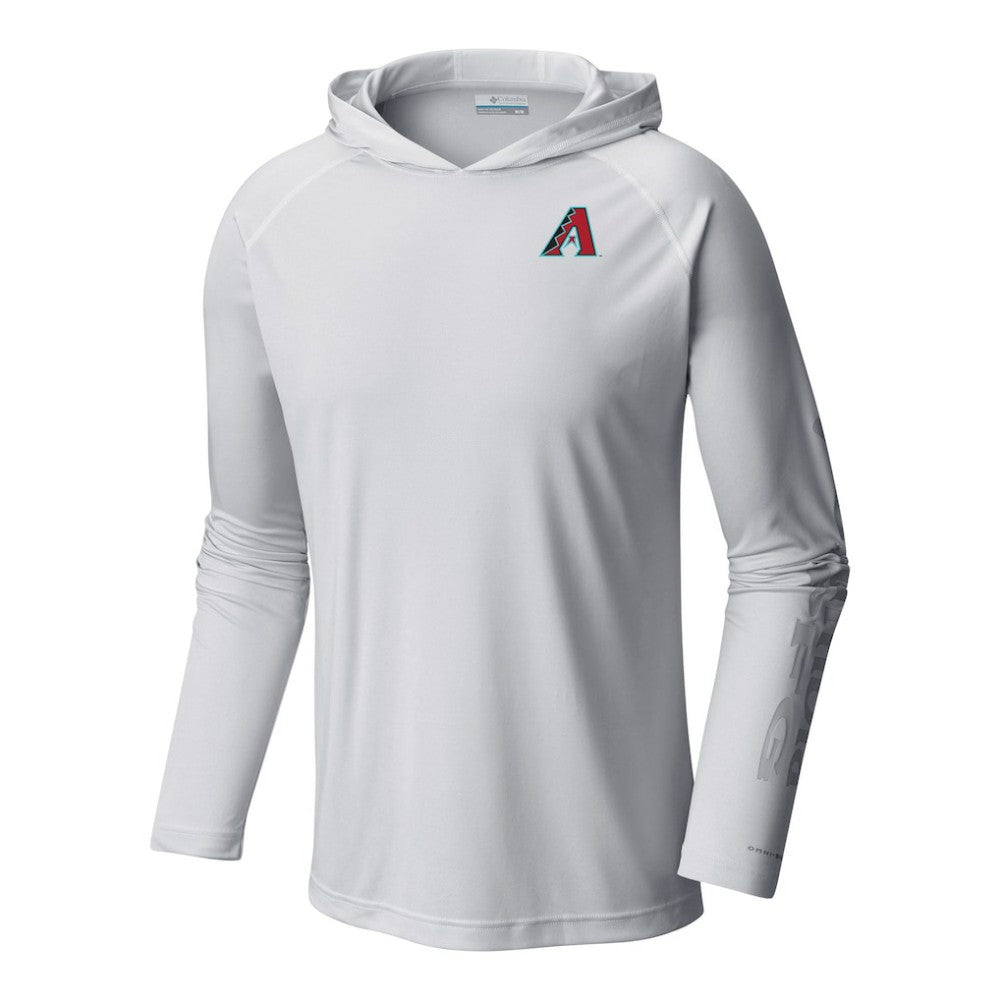 White Arizona Diamondbacks Columbia Terminal Tackle Omni-Shade Pullover Hoodie