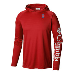 Red Boston Red Sox Columbia Terminal Tackle Omni-Shade Pullover Hoodie