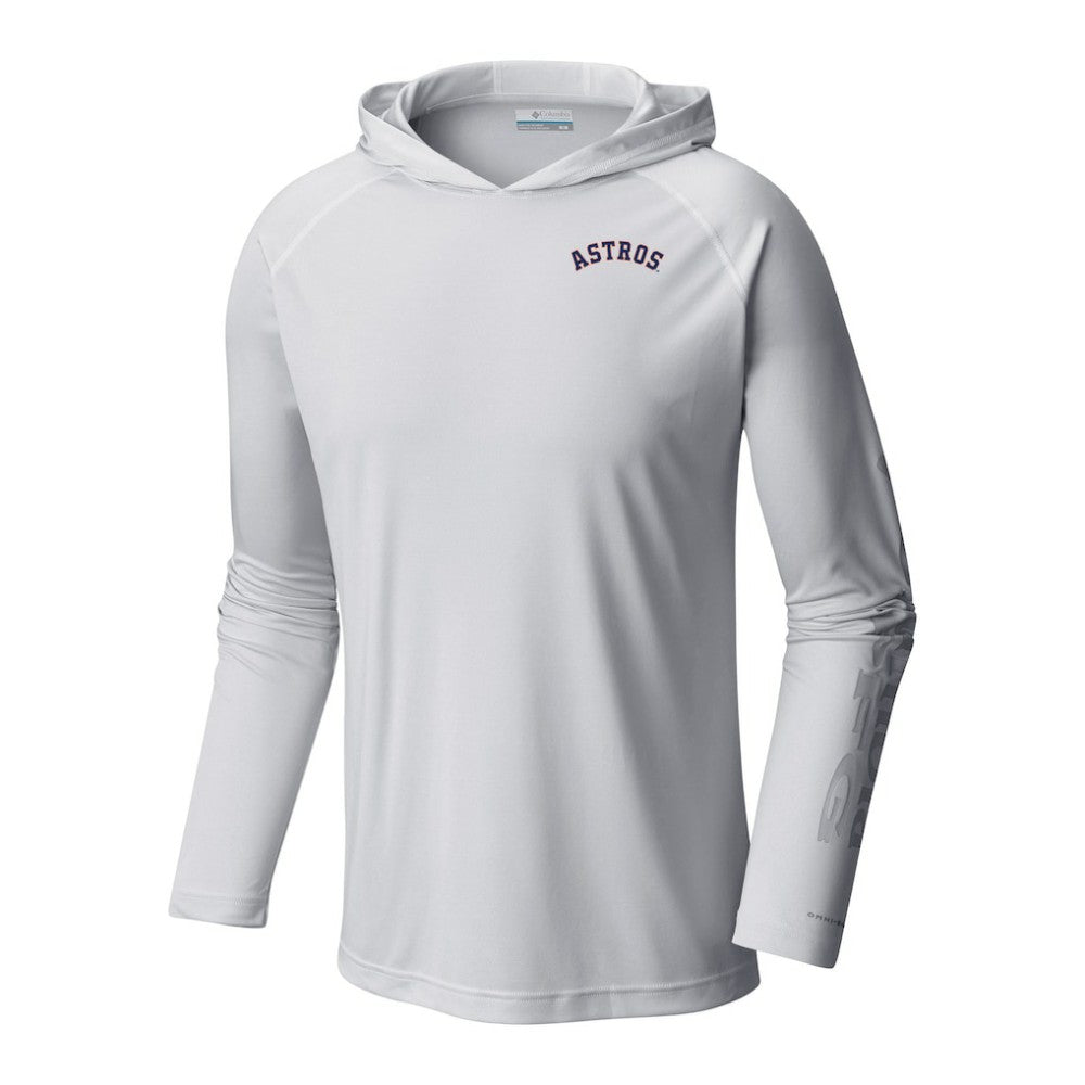White Houston Astros Columbia Terminal Tackle Omni-Shade Pullover Hoodie