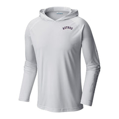 White Houston Astros Columbia Terminal Tackle Omni-Shade Pullover Hoodie