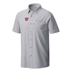 Gray Washington Nationals Columbia Slack Tide Omni-Wick Button-Up Camp Shirt