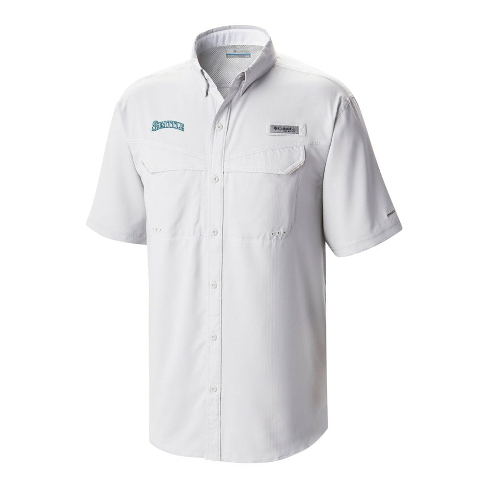 White Seattle Mariners Columbia Omni-Wick Low Drag Offshore Button-Up Shirt
