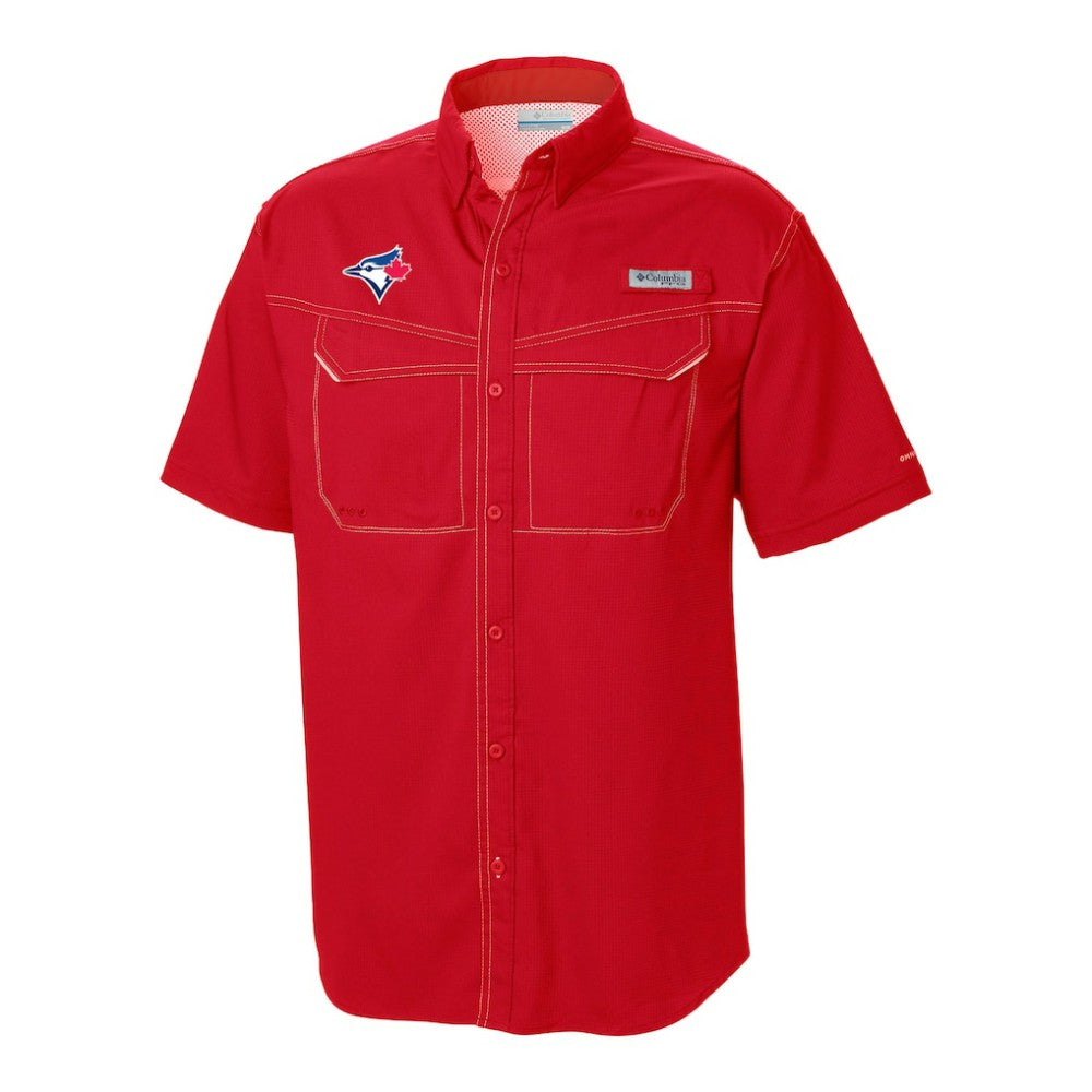 Red Toronto Blue Jays Columbia Omni-Wick Low Drag Offshore Button-Up Shirt