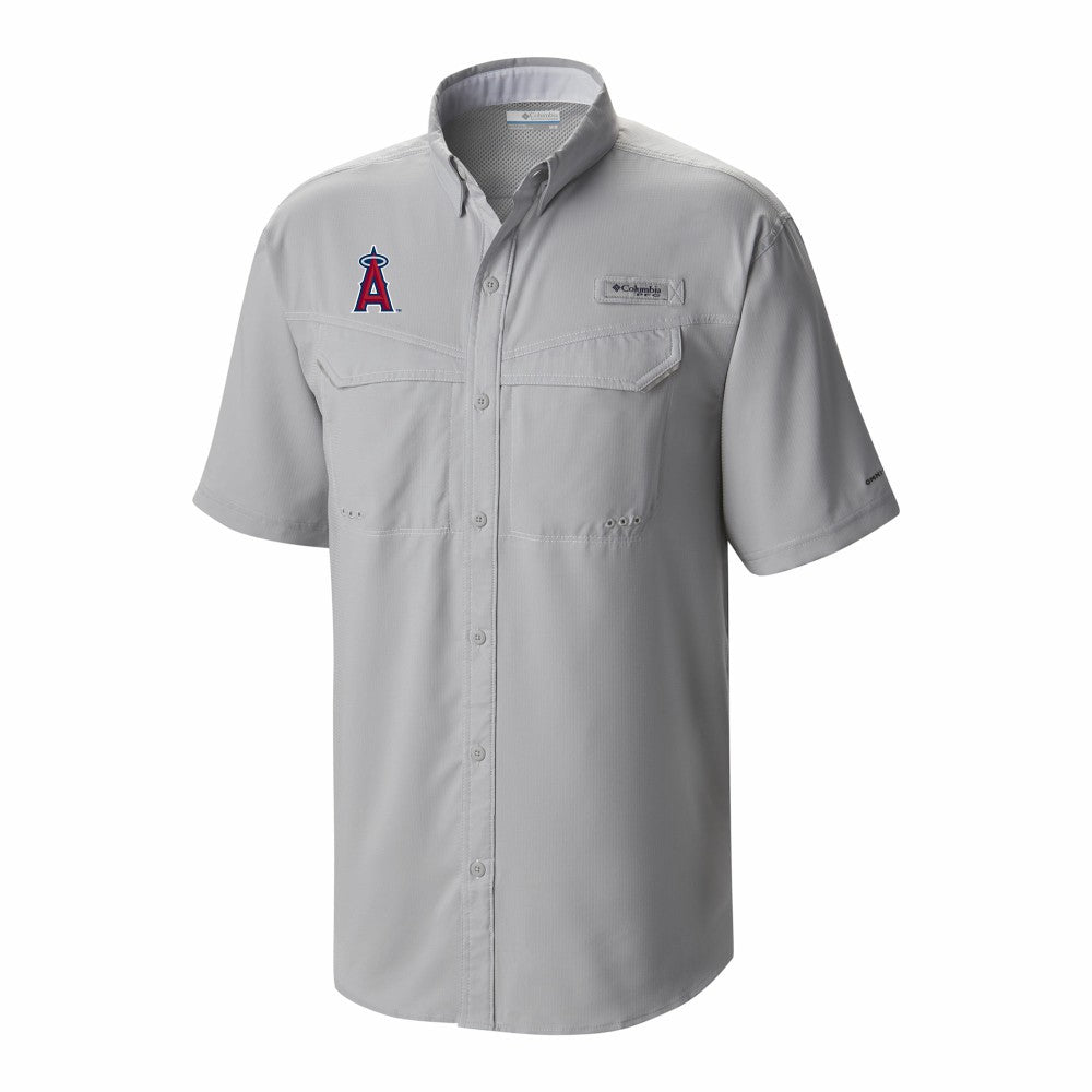 Gray Los Angeles Angels Columbia Omni-Wick Low Drag Offshore Button-Up Shirt