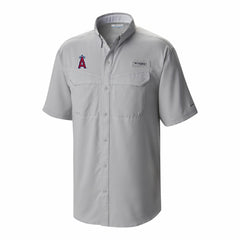 Gray Los Angeles Angels Columbia Omni-Wick Low Drag Offshore Button-Up Shirt