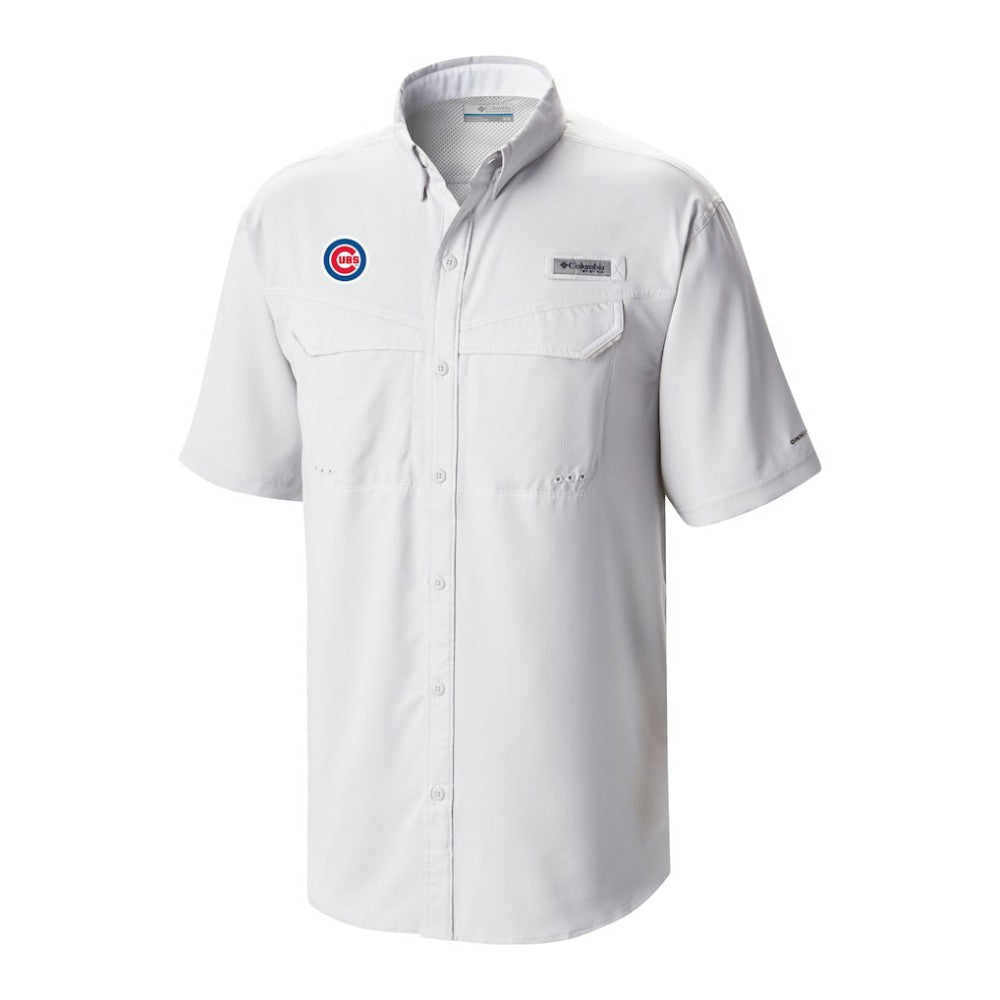 White Chicago Cubs Columbia Omni-Wick Low Drag Offshore Button-Up Shirt