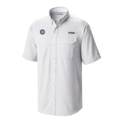 White Chicago Cubs Columbia Omni-Wick Low Drag Offshore Button-Up Shirt