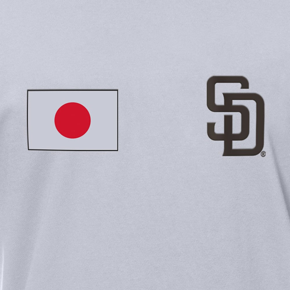 White San Diego Padres New Era Japanese Flag T-Shirt