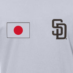 White San Diego Padres New Era Japanese Flag T-Shirt