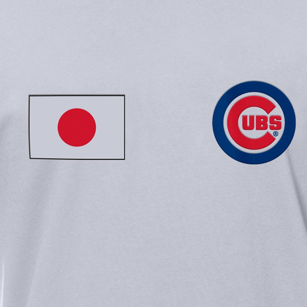 White Chicago Cubs New Era Japanese Flag T-Shirt