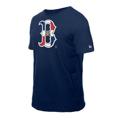 Navy Boston Red Sox New Era Dominican Republic Flag Logo T-Shirt
