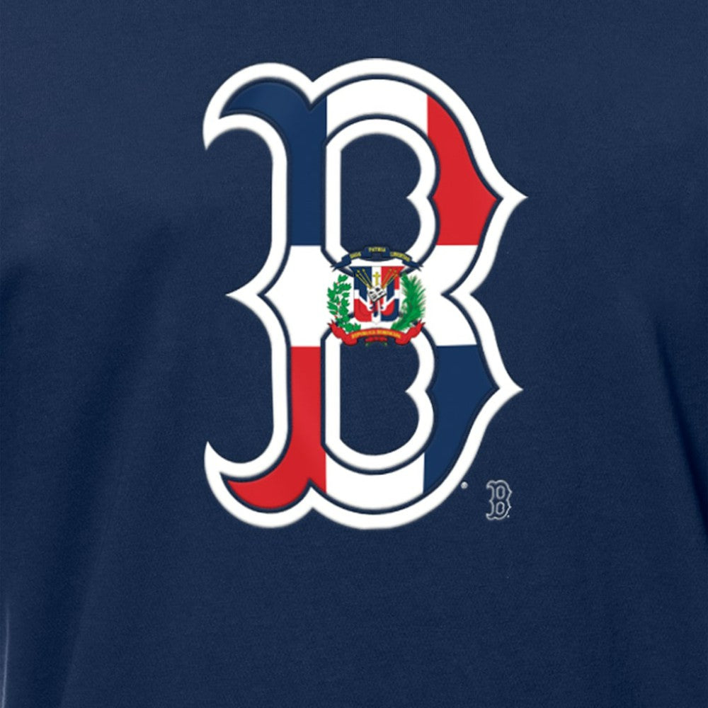 Navy Boston Red Sox New Era Dominican Republic Flag Logo T-Shirt