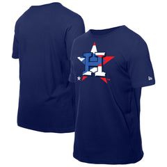 Navy Houston Astros New Era Puerto Rican Flag Logo T-Shirt