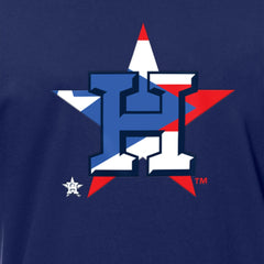 Navy Houston Astros New Era Puerto Rican Flag Logo T-Shirt